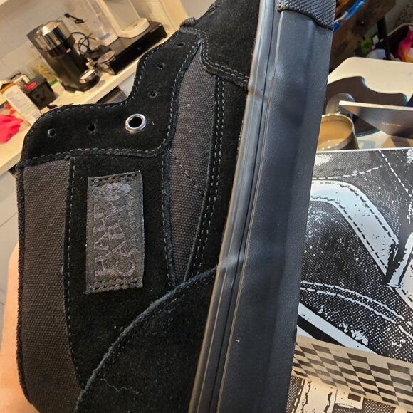 VANS Skate Half Cab Shoes Sneakers Skateboarding VN0A5FCDBKA Black/Black mens 12 - Picture 9 of 10